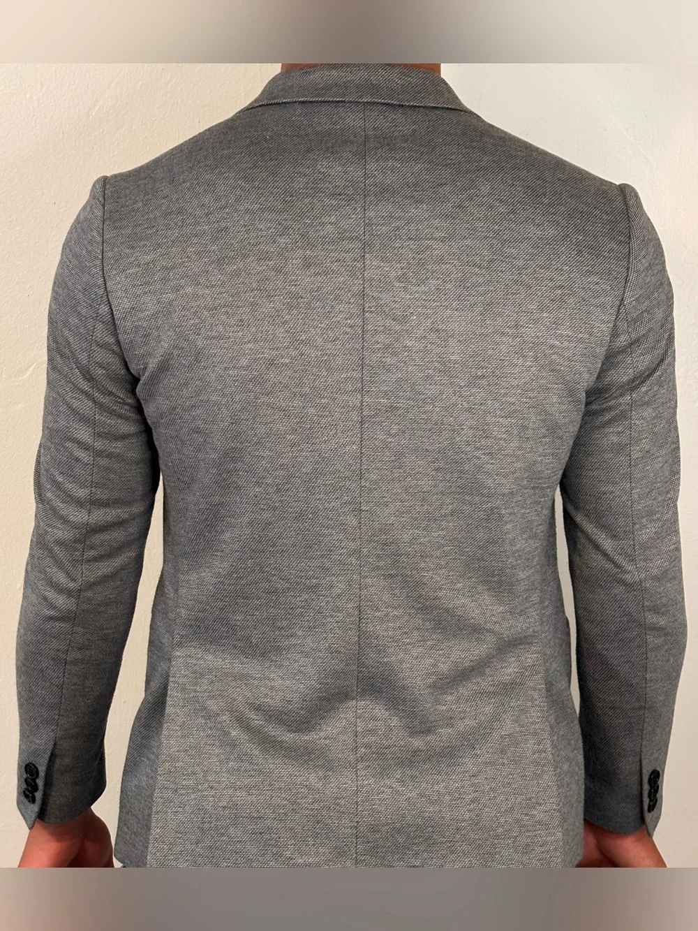 Frank & Oak Laurier Fit Gray Blazer Men’s Size 36 Two-Button Single Breasted